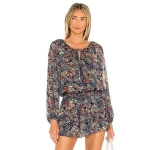 AMANDA UPRICHARD  Charleigh Romper Navy Butterfly XS